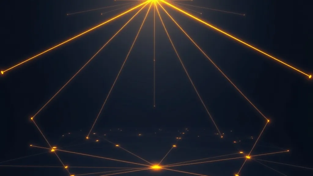 A minimalist architectural visualization of digital data nod