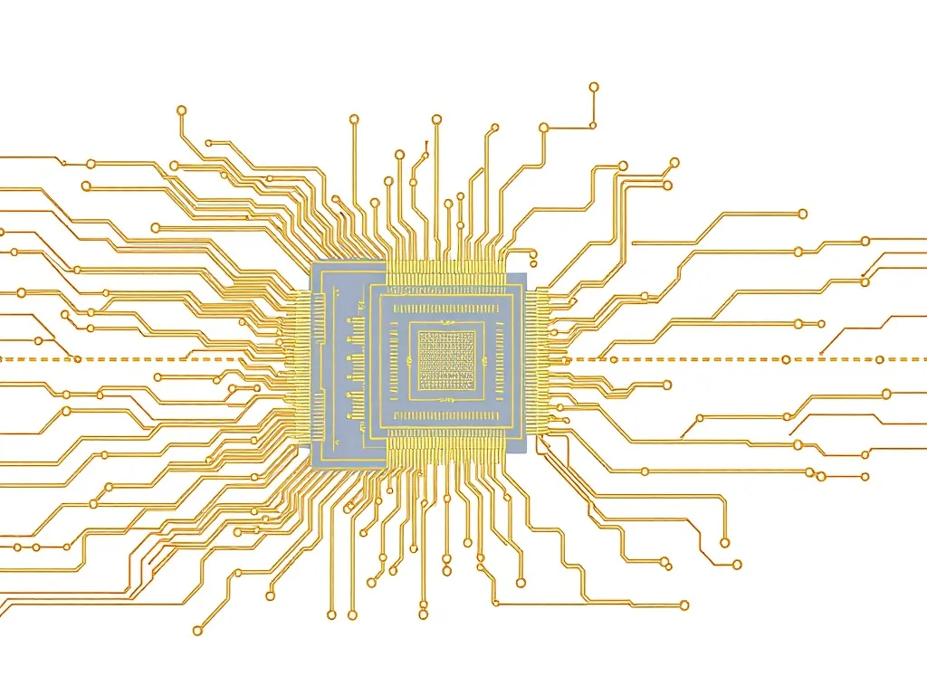Detailed technical schematic diagram of a computer processor